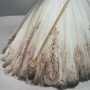 ETTIKA • 18K Gold Plated Mandala Coin Pendant + CoutuKitsch Gold Chain Necklace